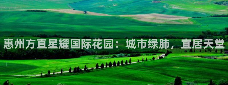 极悦娱乐赏金女王：惠州方直星耀国际花园：城市绿肺，宜居天堂